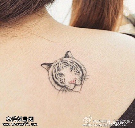 经典点刺小老虎纹身图案