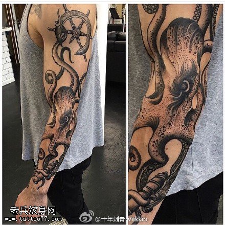经典水母刺青纹身图案