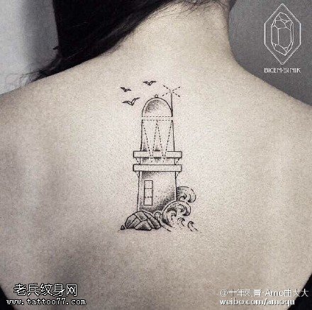 经典灯塔纹身图案