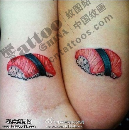 经典汉堡纹身图案
