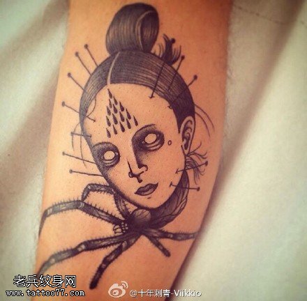 古代针灸疗法纹身图案