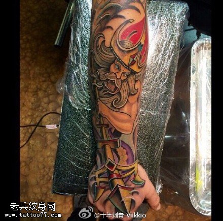 彩绘海贼王纹身图案