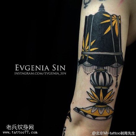 欧式台灯纹身图案