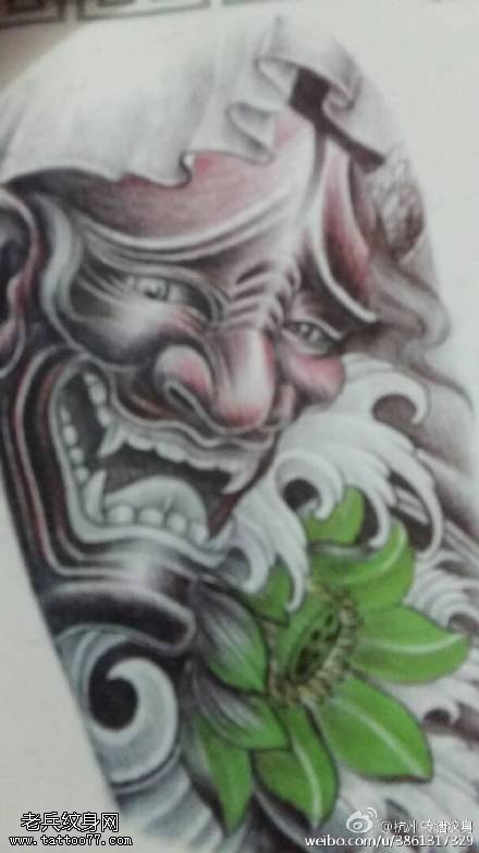 手稿般若纹身图案
