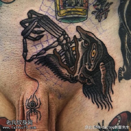 性感部位的部落图腾纹身图案