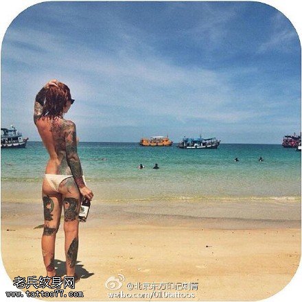 性感美女时尚纹身图案