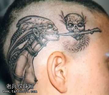 个性脑部骷髅图案