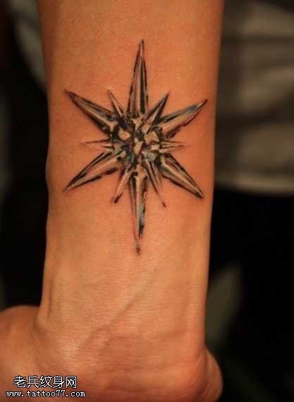 手臂六芒星纹身图案