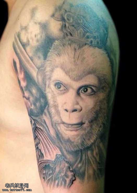 手臂齐天大圣纹身图案