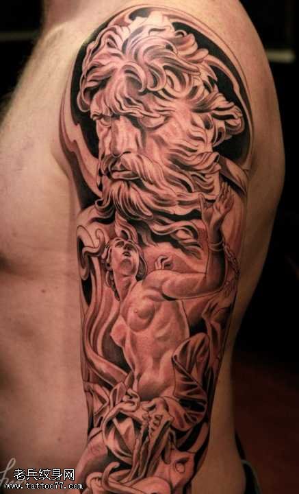 手臂荷马雕像图案