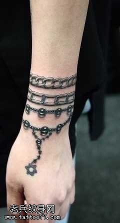 超有创意的精美手链纹身图案