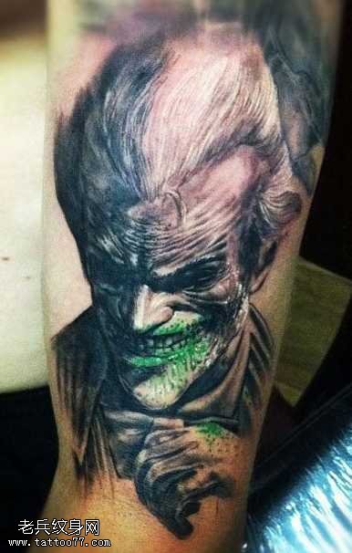 炫酷霸气小丑纹身图案
