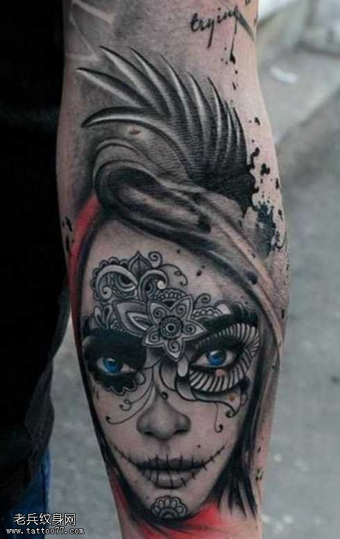 手臂女生头像图案