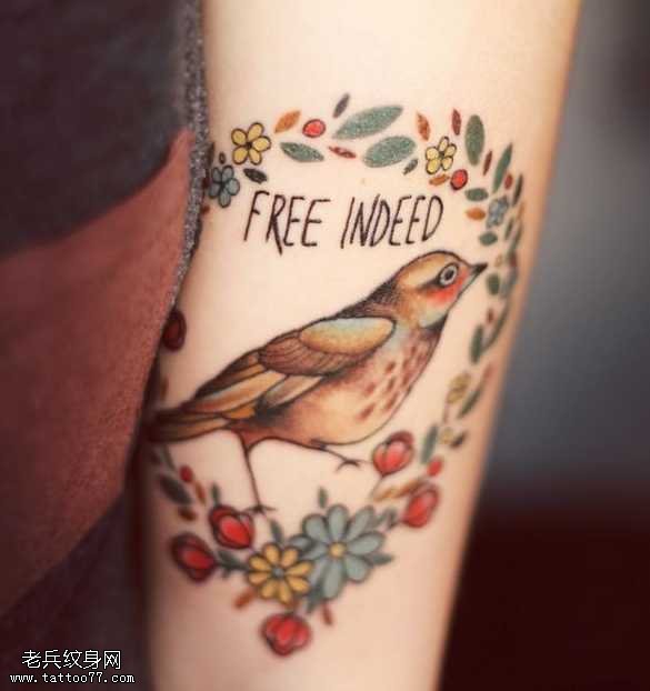 手臂new school纹身图案