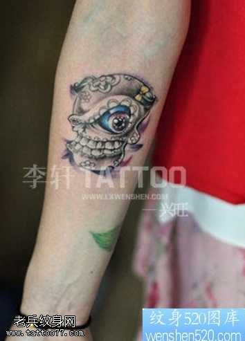 手腕骷髅纹身图案