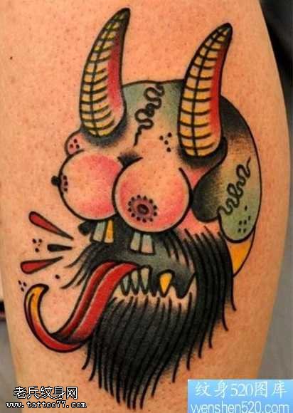 一张欧美搞怪纹身图案