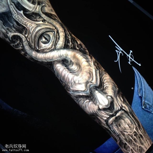 时尚3D大花臂纹身图案