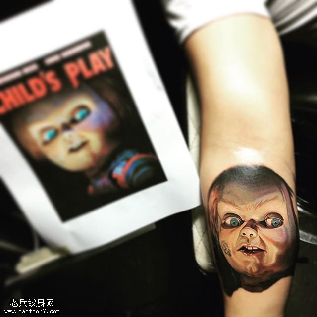 手臂逼真形象图片纹身图案