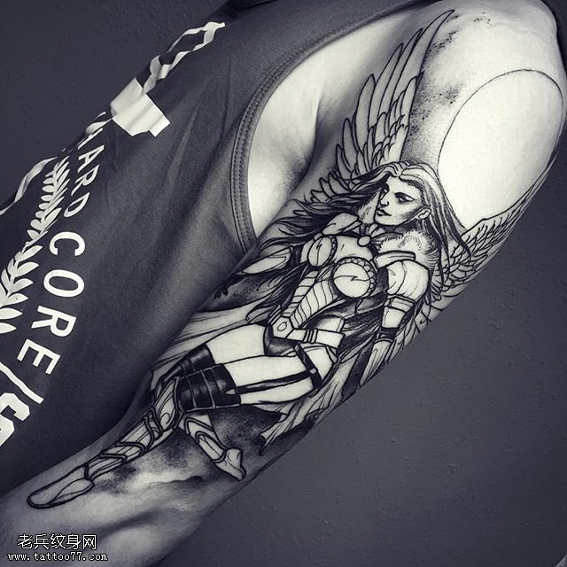 手臂线条游戏大王纹身图案