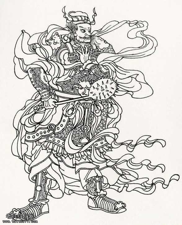 手稿人物线条图案