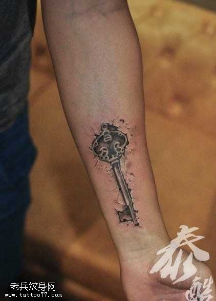 远古钥匙纹身图案