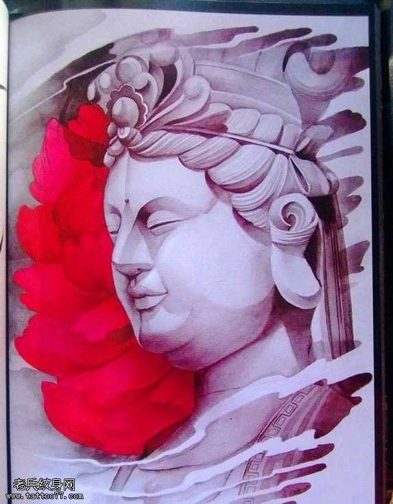 手稿传统年鉴佛纹身图案