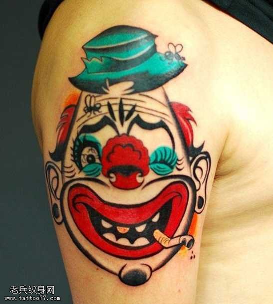 手臂小丑纹身图案