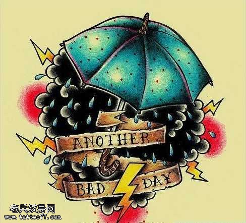 手稿雷雨纹身图案