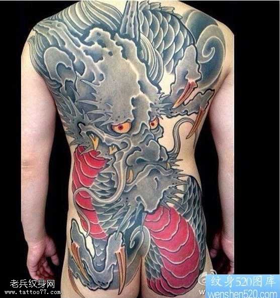 日式传统龙纹身图案
