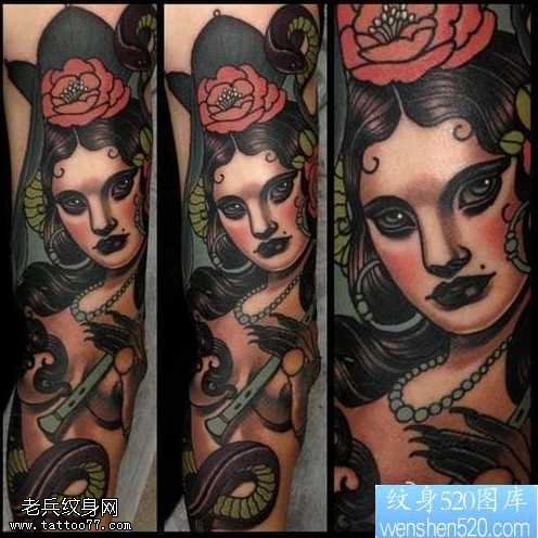 手臂风格纹身图案