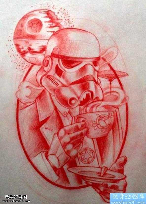 手稿欧美风格纹身图案