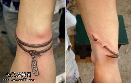 一组手链纹身图案