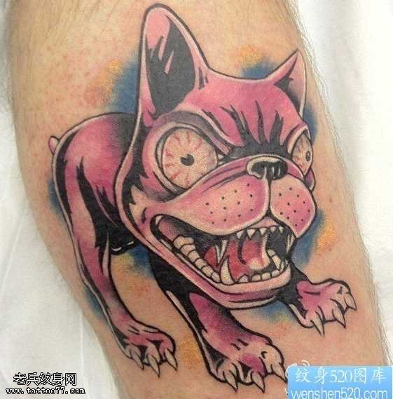 手臂汪星人纹身图案