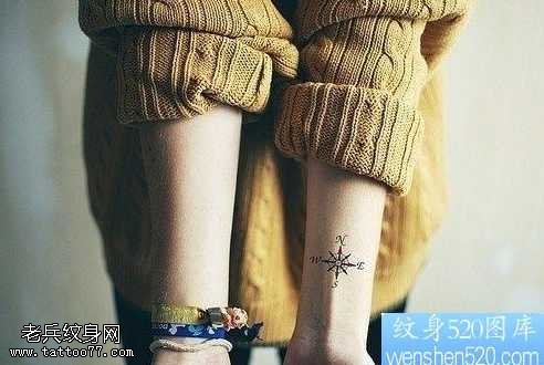 手部指针南图腾纹身图案