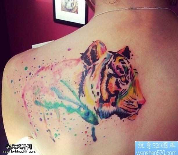十二生肖老虎纹身图案
