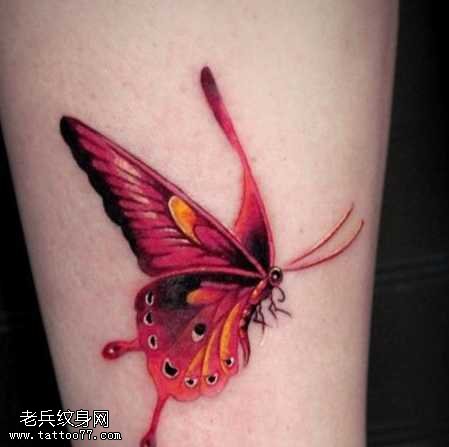 彩色蝴蝶纹身图案