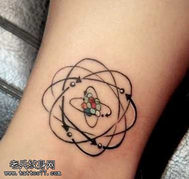 手部简约流行的纹身图案