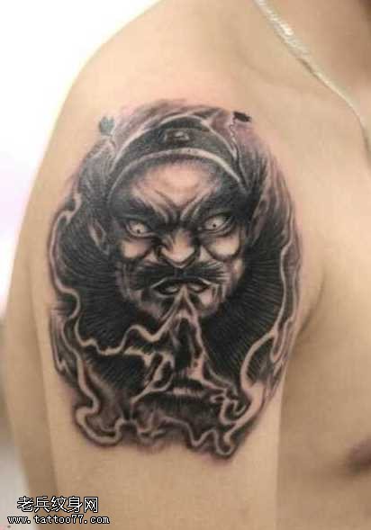 霸气的钟馗纹身图案