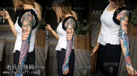 超帅气的美人鱼纹身纹身视频