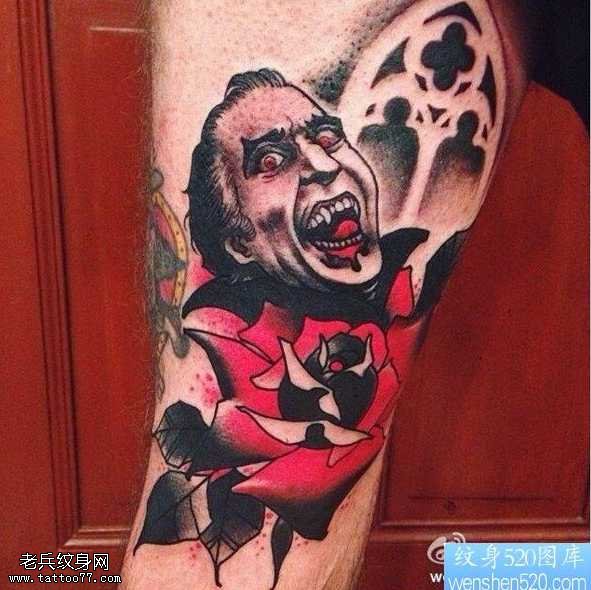 手臂吸血鬼纹身图案