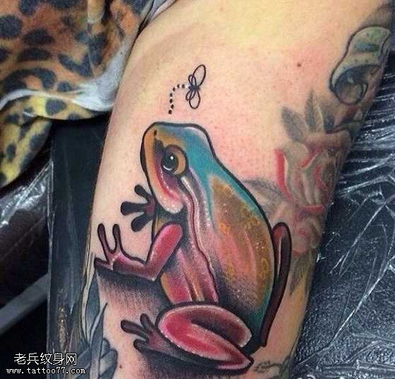 手臂个性青蛙纹身图案
