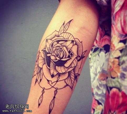 玫瑰之真爱纹身图案