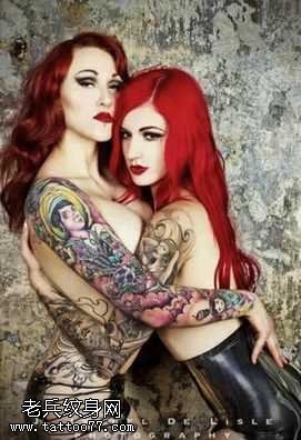 手臂闺蜜纹身图案