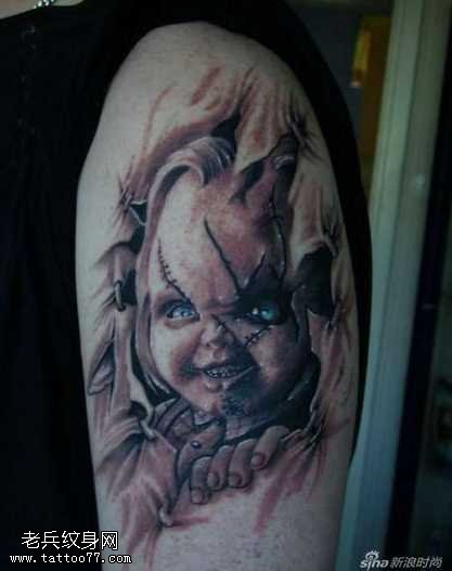 怒气鬼娃娃纹身图案