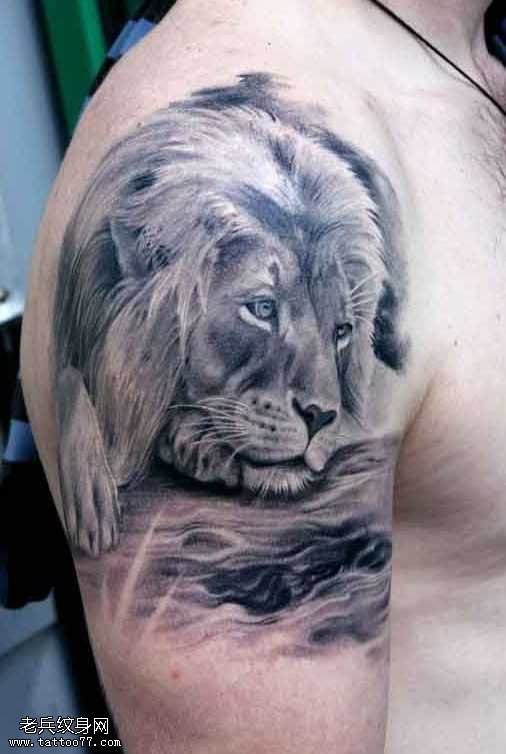 霸王狮纹身图案