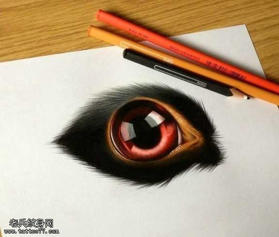 手稿眼睛纹身图案