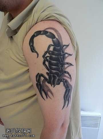 胳膊时尚蝎子纹身图案
