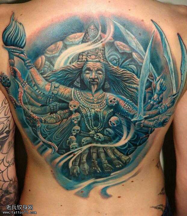 背部九幽鬼纹身图案