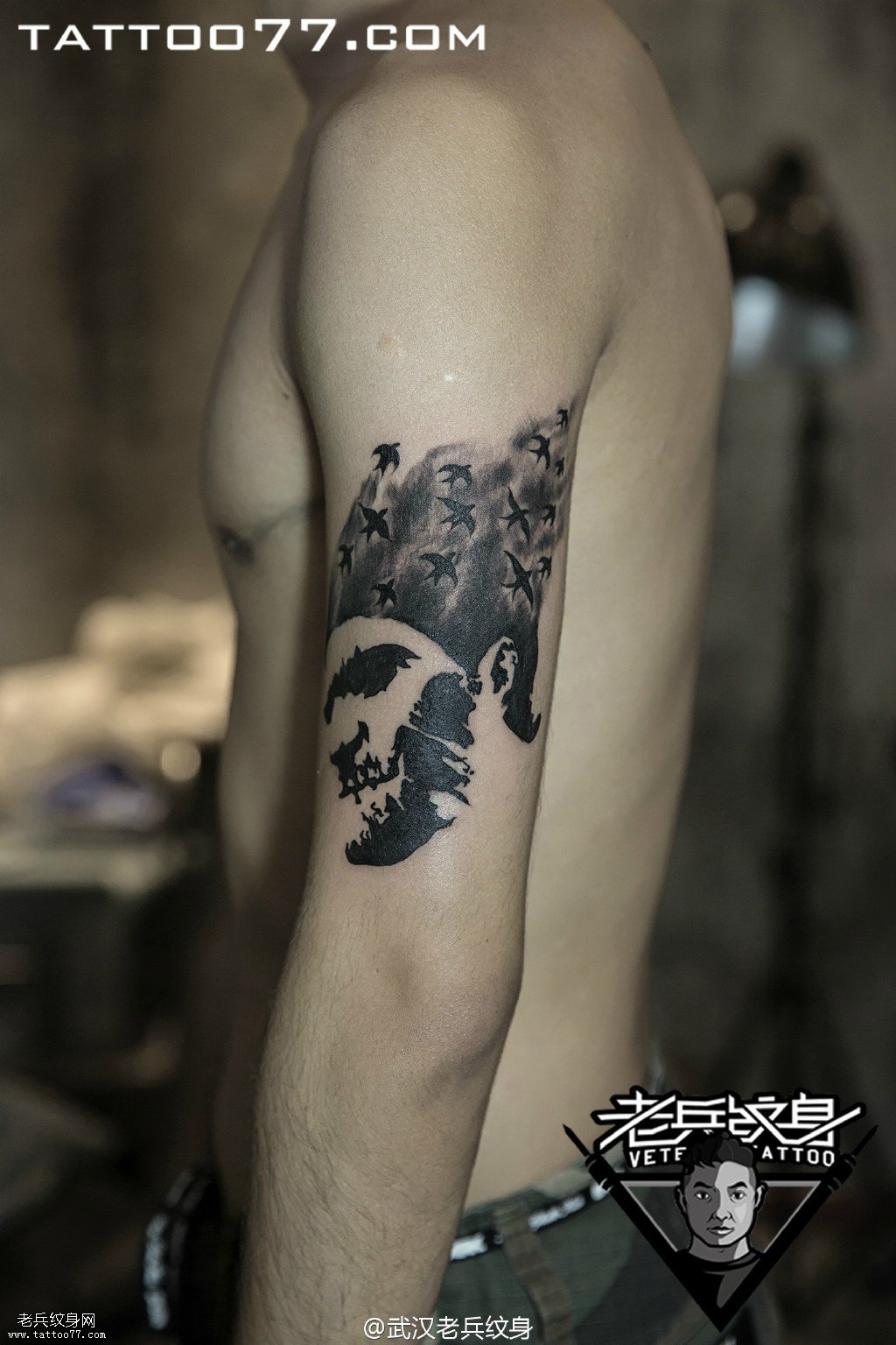手臂图腾人物纹身图案作品