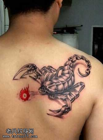 个性逼真的蝎子纹身图案